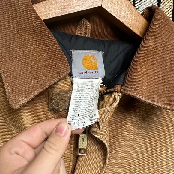 Carhartt Corduroy Collar Sun Faded Distressed CQ186 Arctic Lined Jacket - Picture 5 of 6